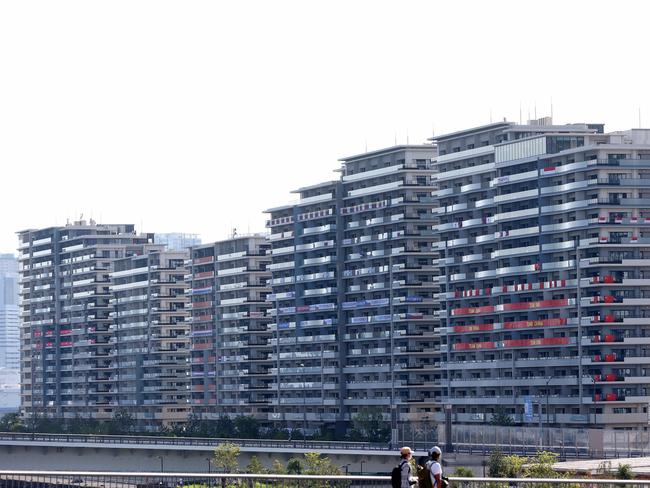 A general view of the Olympic Village.