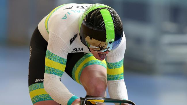 Thomas Cornish in action in Adelaide in February at the Track Nations Cup. Photo by Sarah Reed/Getty Images