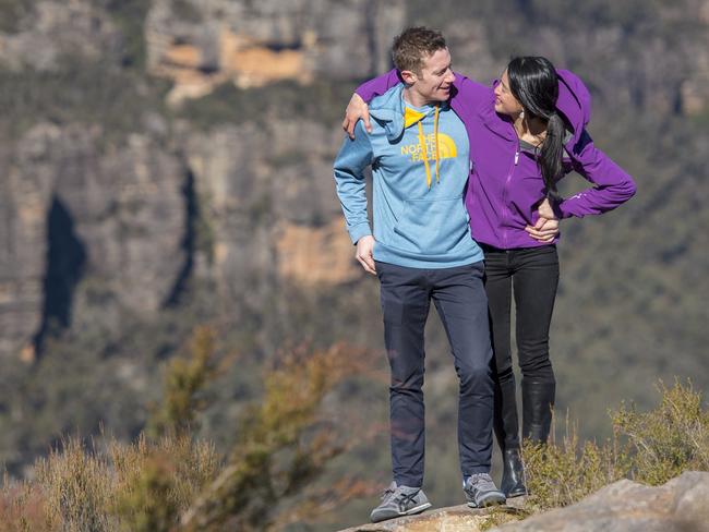 Andrea Hah and boyfriend Lee Cossey. Picture: Simon Carter