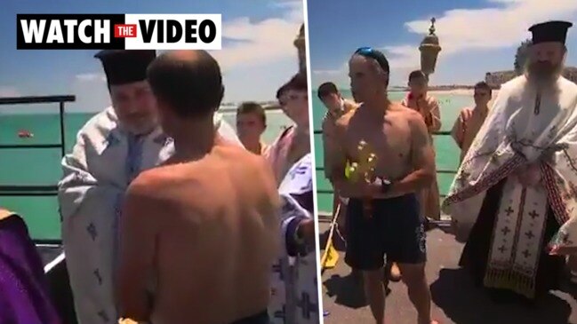 Drama at Blessing of the Waters (Nine News Adelaide)