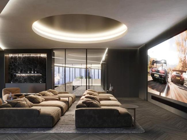 A decent-sized cinema room is another feature of the property.