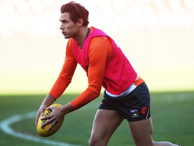 Josh Kelly during GWS Giants training.