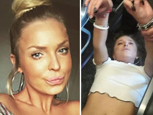 Chloe Haines has been sentenced over an air-rage incident.