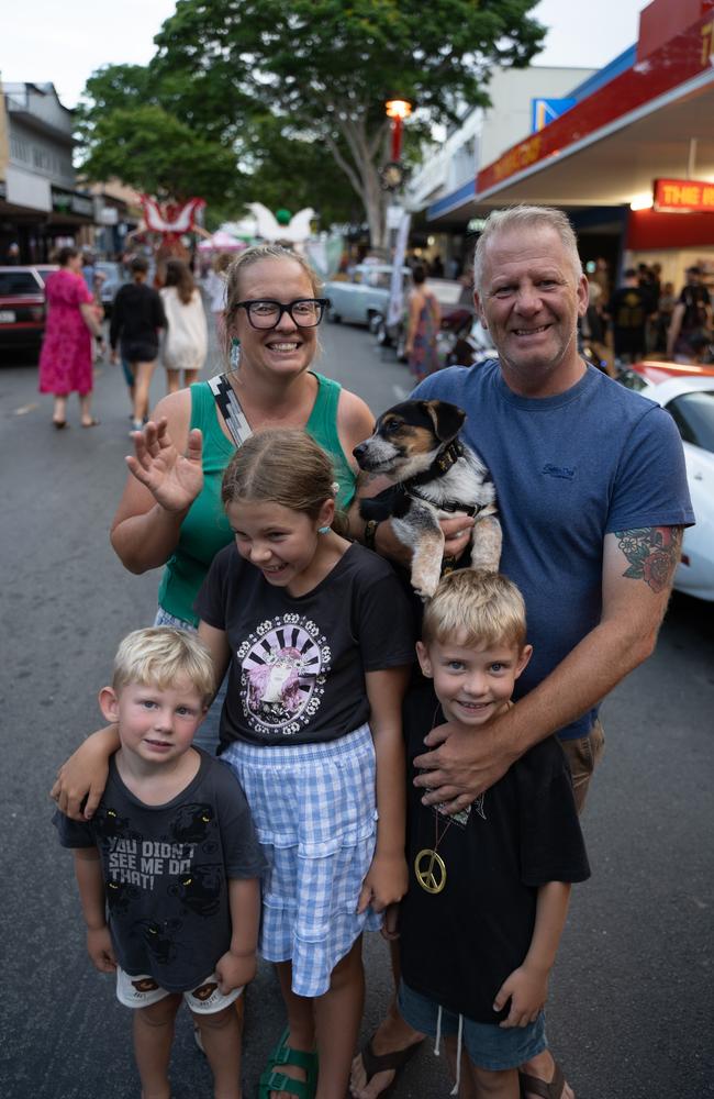 Phil, Hayley, Florence, Freddie, Sonny and Ginny (puppy) at Mary Christmas, December 20,2023.