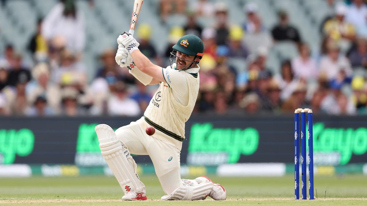 Travis Head was typically attacking on the second morning of the first Test. Picture: Paul Kane/Getty Images)