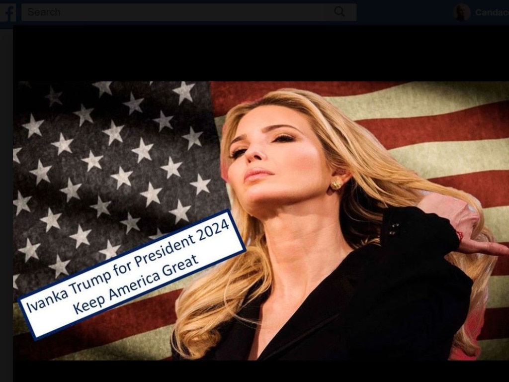 A campaign has begun on social media for Ivanka Trump in 2024.