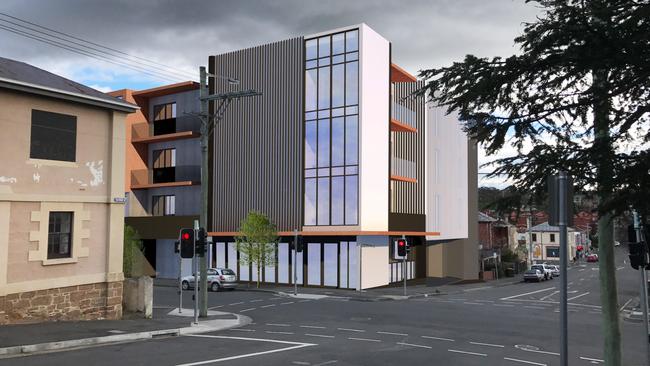 Artists impressions of a development proposed on Harrington St, Hobart. Credit: 6ty Architects. Building / development / application / construction / planning