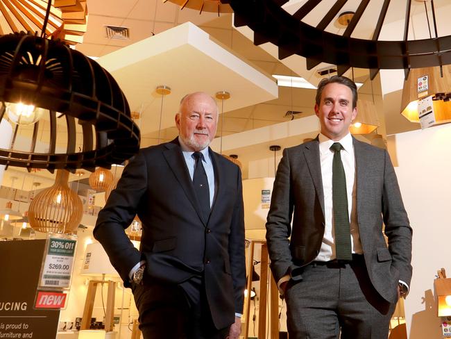 29/05/2017 Ian and Glen Robinson in the Beacon Lighting store in Burwood, Melbourne.Picture: David Geraghty / The Australian.