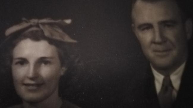 Doris Twomey nee Weale was born on January 16, 2016 and has celebrated her 105th birthday. Pictured here with her husband Michael Twomey.