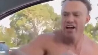 The man was shouting obscenities throughout the incident. Picture: 9NEWS