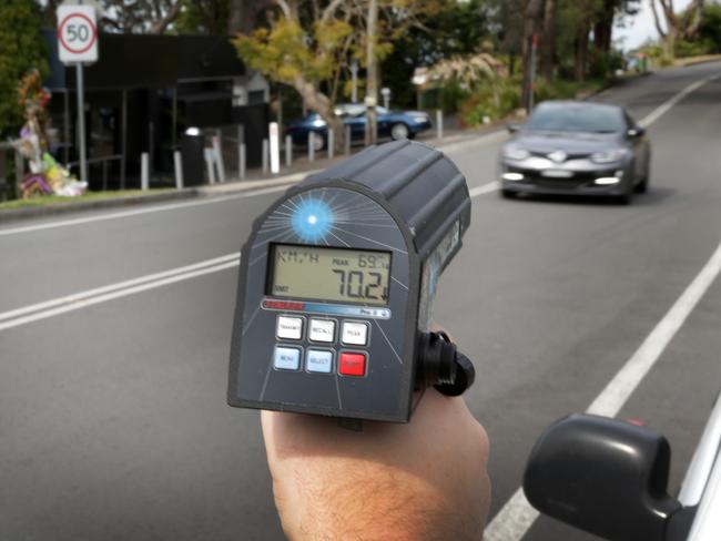 This motorist was clocked at 70.2km/h out the front of The Cowrie restaurant along Scenic Highway where mum of four Annabelle Deall was killed on August 6. Picture: Mark Scott