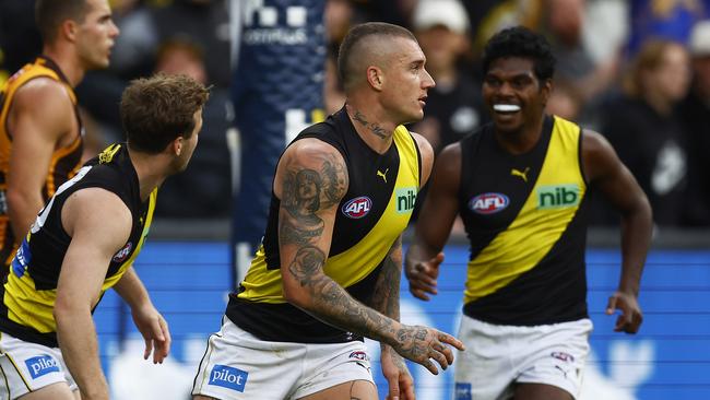 The Tigers have loved having Dustin Martin back on the field. Picture: Getty Images