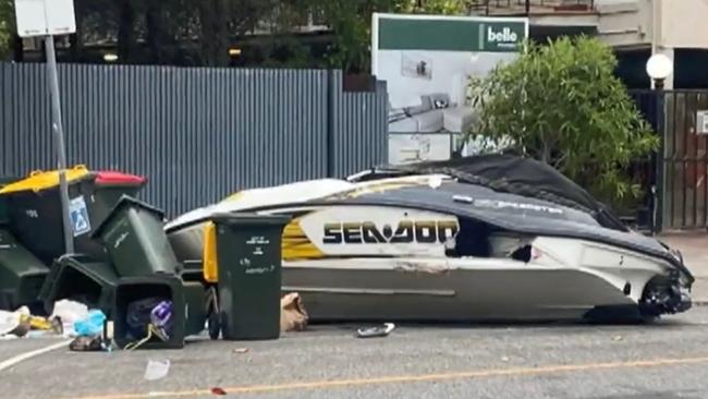 The allegedly stolen boat. Picture: 9News