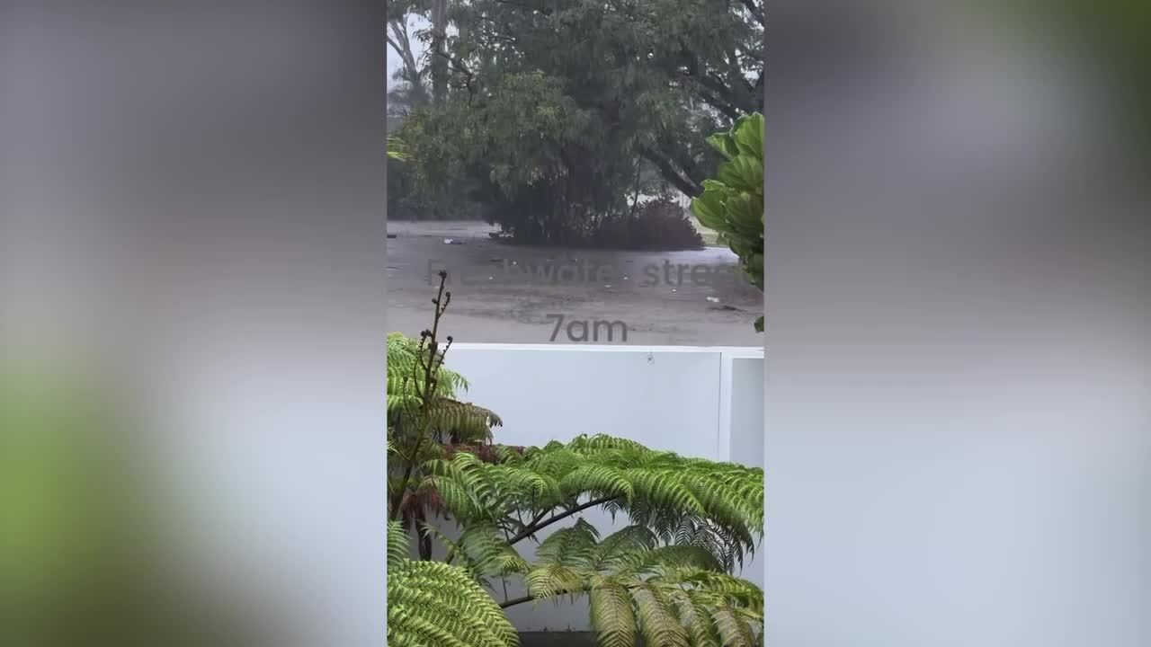 WATCH: Widespread flooding in Hervey Bay