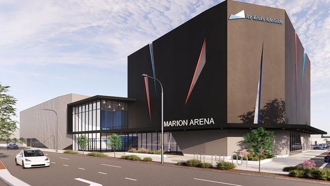 Pelligra Group lodged plans for a $20m ice rink and indoor rock climbing development at Marion last year. Picture: City of Marion