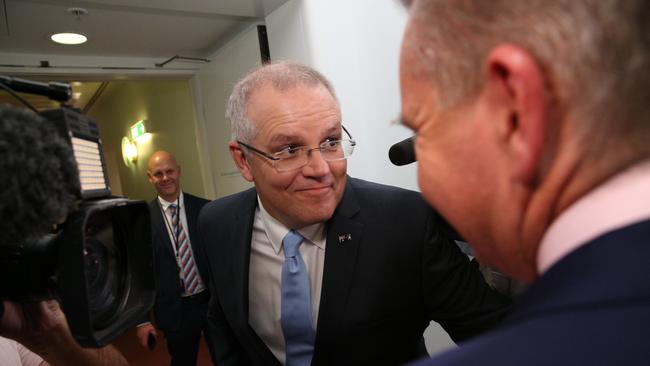 Treasurer Scott Morrison and Chris Bowen. Picture Gary Ramage.