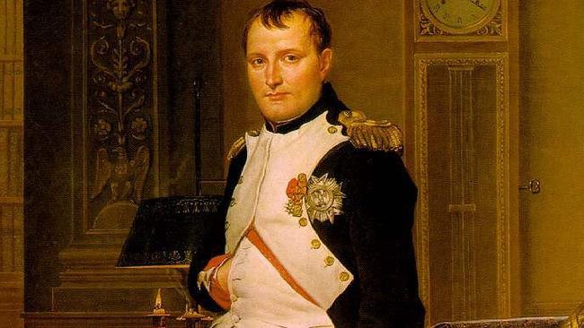 Detail from a portrait of Napoleon Bonaparte, a man of ‘mercurial contradictions’.