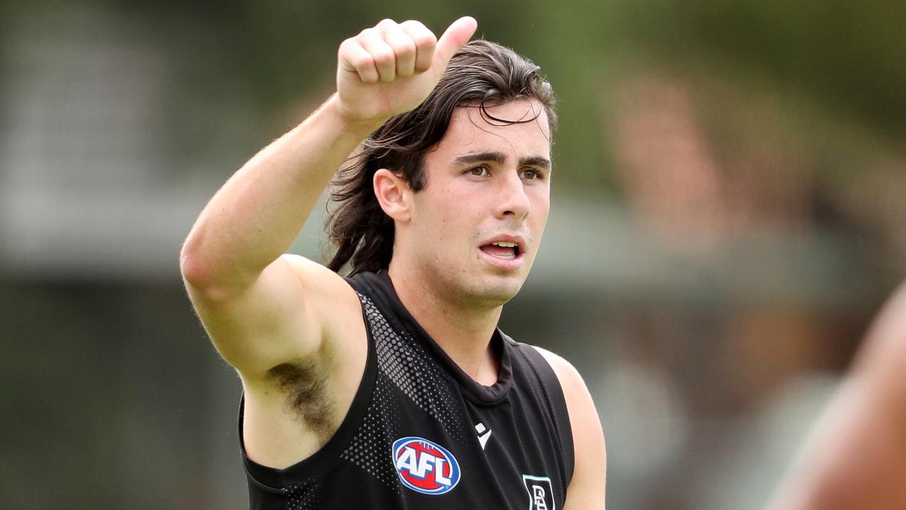 Draftee Josh Sinn has turned heads in his first pre-season at the Power. Picture: Sarah Reed