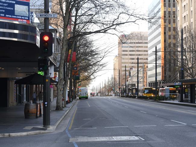 King William Street, 8.30am, Wednesday, July 21. Picture: Tricia Watkinson