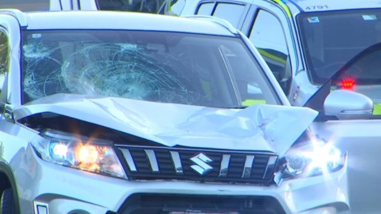 A boy and girl suffered serious injuries after their e-scooter collided with a car at Alexandra Headland on Tuesday. Picture: 7News