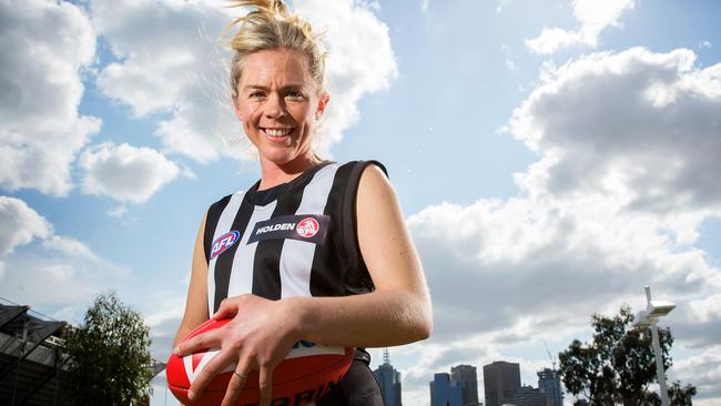 Collingwood‘s Kate Sheahan has a young son, Will. Picture: Mark Stewart