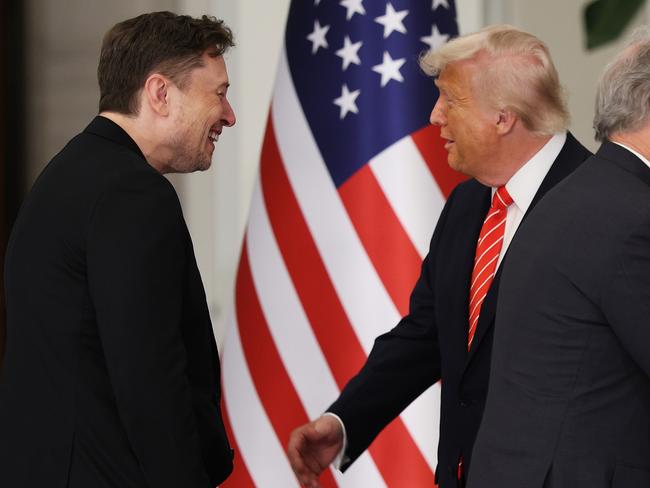 Elon Musk’s wealth has dropped dramatically during his time as de facto leader of Trump’s Department of Government Efficiency. Picture: Getty