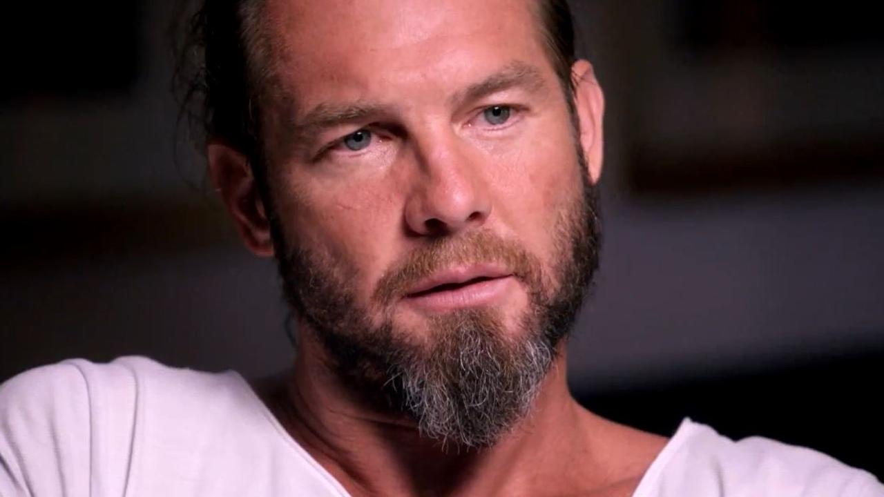 Ben Cousins in the Channel 7 documentary Ben Cousins: Coming Clean from a few weeks ago. Picture: Channel 7