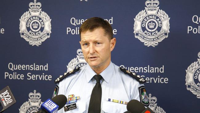 Gold Coast police chief superintendent Mark Wheeler during a media conference on the Gold Coast. Picture: Tertius Pickard