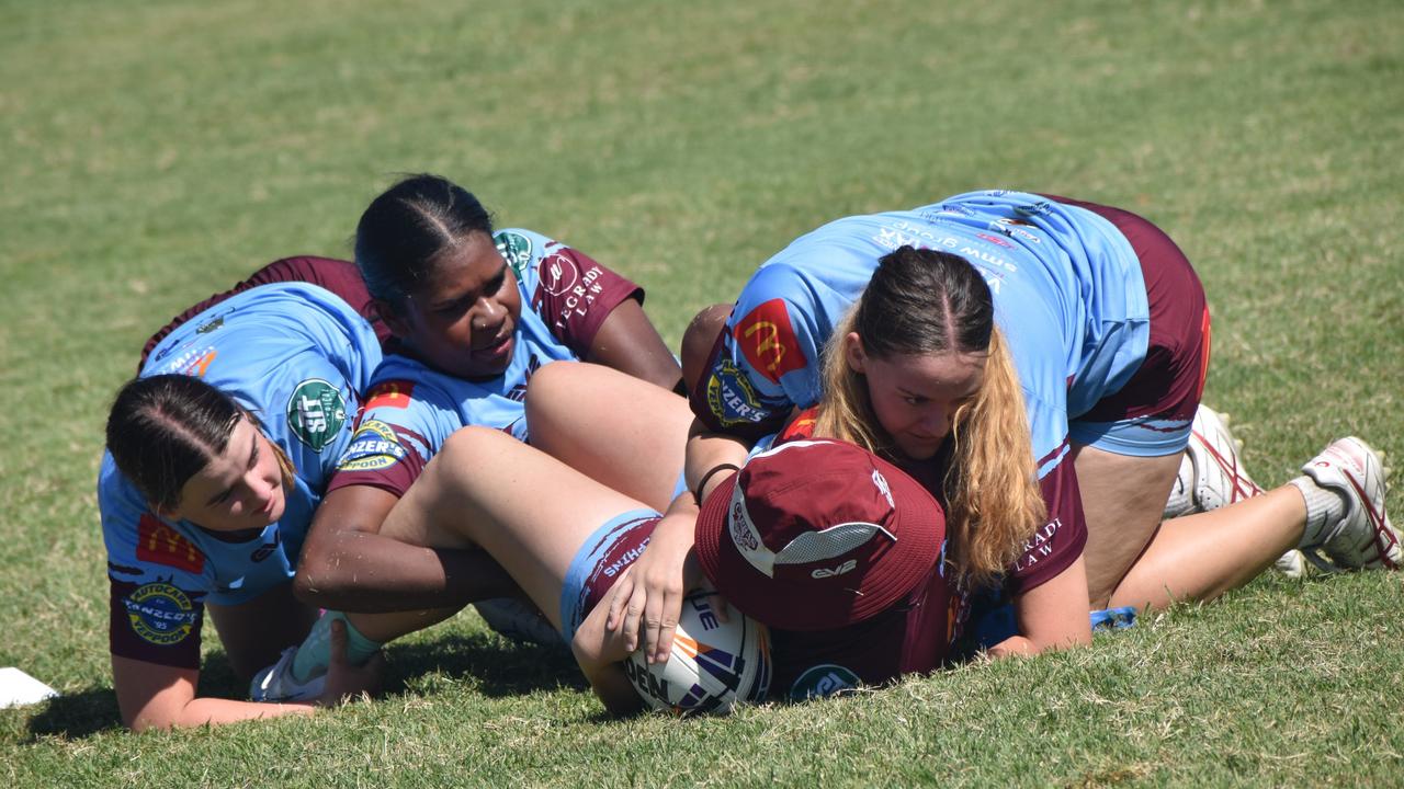 CQ Capras under-17 girls squad at pre-season training at Emmaus College, Rockhampton, on January 18, 2025.