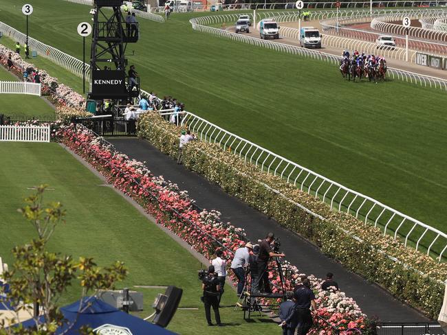 The 2020 Lexus Melbourne Cup with no crowd. Picture: Alex Coppel