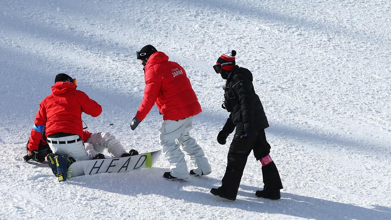 Rina Yoshika is out of the Beijing Olympics after injuring her spine in a heavy fall in practice. Picture: Getty Images