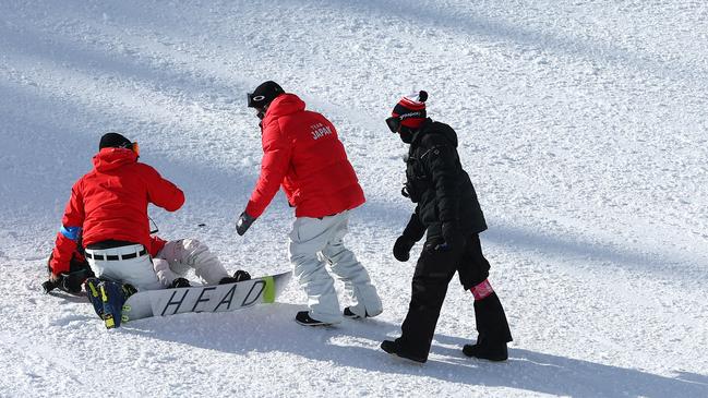 Rina Yoshika is out of the Beijing Olympics after injuring her spine in a heavy fall in practice. Picture: Getty Images