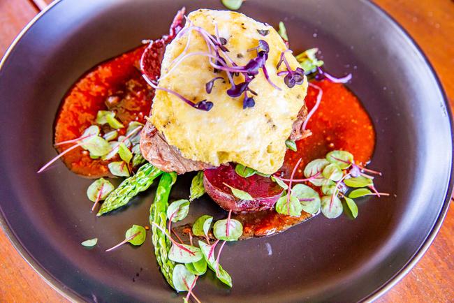 The steak and egg dish made by South Burnett food ambassador Jason Ford during the video.