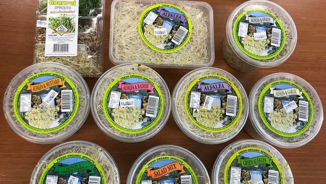 SA Health warning after seven people were hospitalised with salmonella after eating SA Sprouts alfalfa. Picture: Supplied.