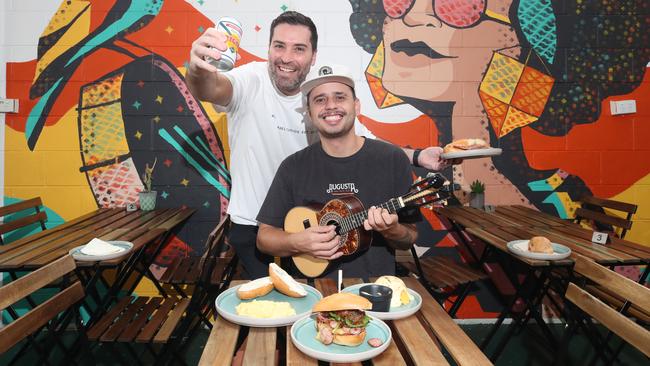 Owners Marc Freund and Tulio Andreatta with food, drink and music galore. Picture Glenn Hampson