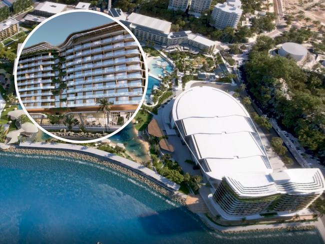 NT government’s 2022 concept art for the Darwin convention centre hotel.