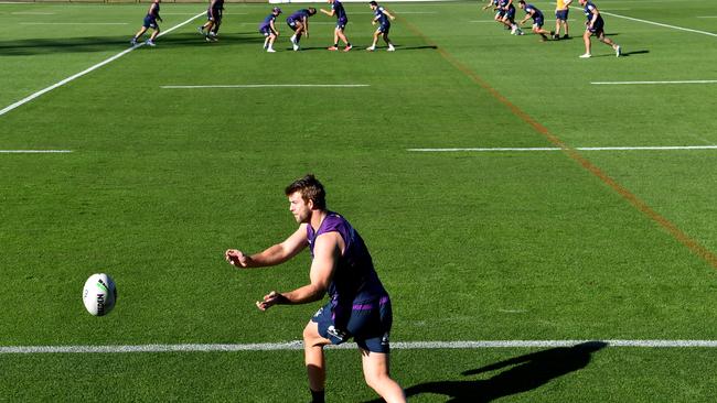 Christian Welch says Storm players are prepared for a long stint on the Sunshine Coiast. Picture: AAP Image/Darren England