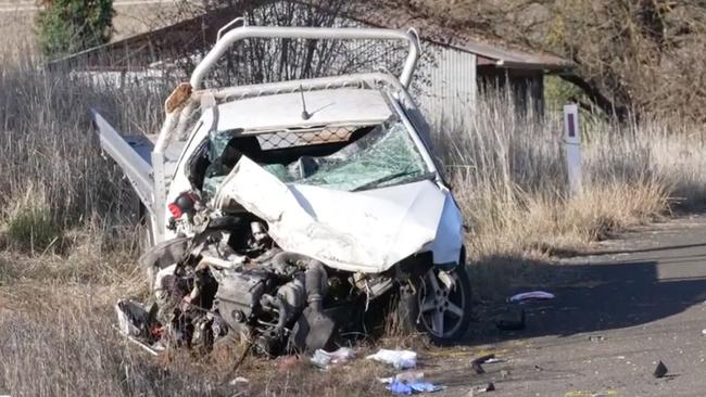 A woman has died in the New South Wales Central West after a two-car﻿ collision., The 36-year-old mother-of-three died at the scene on Speedy Street, Molong, after her sedan collided with a ute., Two of the woman's daughters, aged eight and 13, were in her car and were taken to hospital with minor injuries.﻿ Must Credit: 9 News