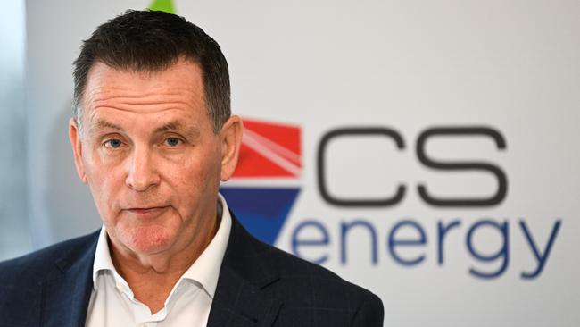 CS Energy chief executive Darren Busine speaks at a media conference to provide the technical findings and learnings into the Unit C4 incident at Callide Power Station in May 2021. Picture: Dan Peled/NCA NewsWire