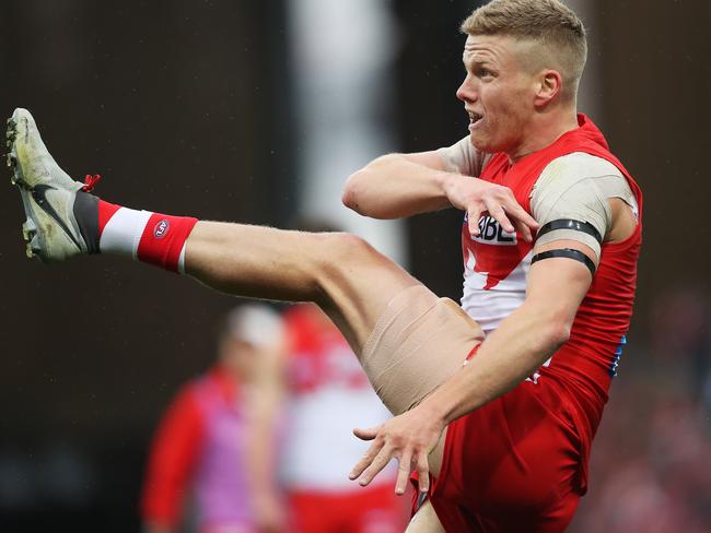 Dan Hannebery tallied 24 disposals in the Swans’ elimination final loss to the Giants.