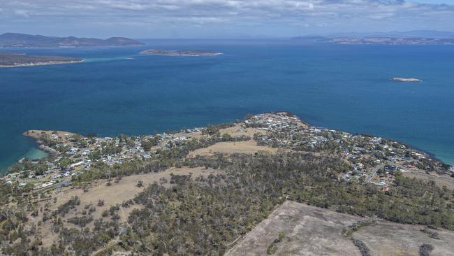 Primrose Sands aerial. Picture: LUKE BOWDEN