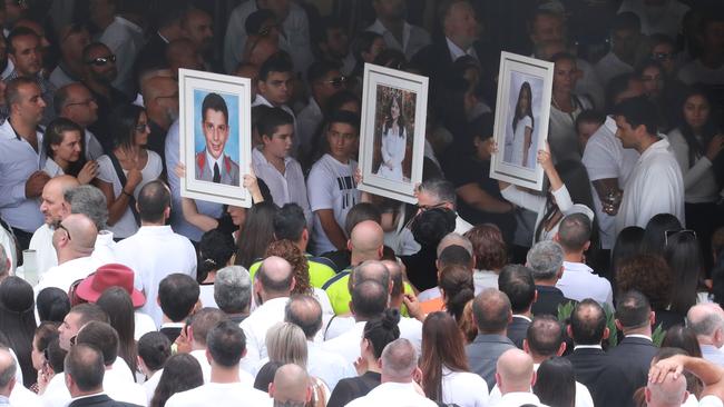 The funeral for the children of Danny and Leili Abdallah at Our Lady of Lebanon Co-Cathedral, Harris Park. Picture: John Feder/The Australian.