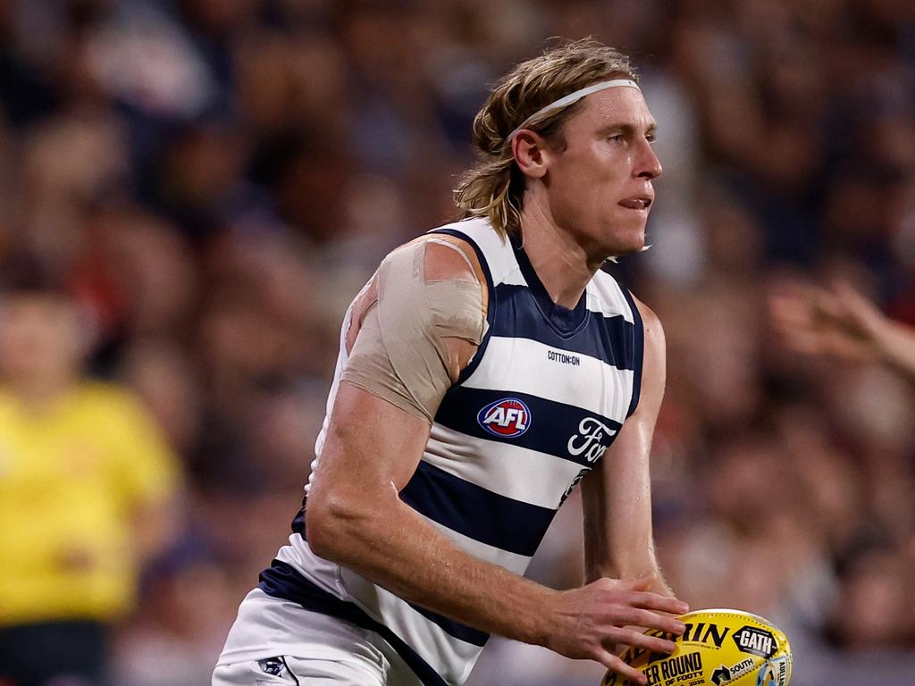 Mark Blicavs returned against the Crows. Photo: AFL Photos via Getty Images.