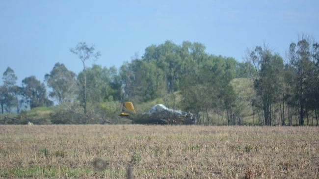 The fixed-wing aircraft crash landed into trees on a property after the plane failed to maintain altitude on a fertiliser run at Dalby about 5am Friday.