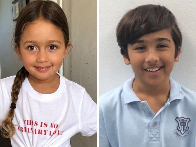 NSW Police located Bowie, four, and Basten, 10, near a Sydney train station on Thursday morning.