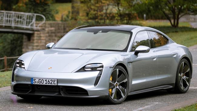 The Porsche Taycan will reach 100km/h in less than three seconds. Picture: Supplied.