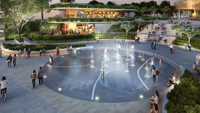 A public plaza planned near Bennelong Cove at Wentworth Point.