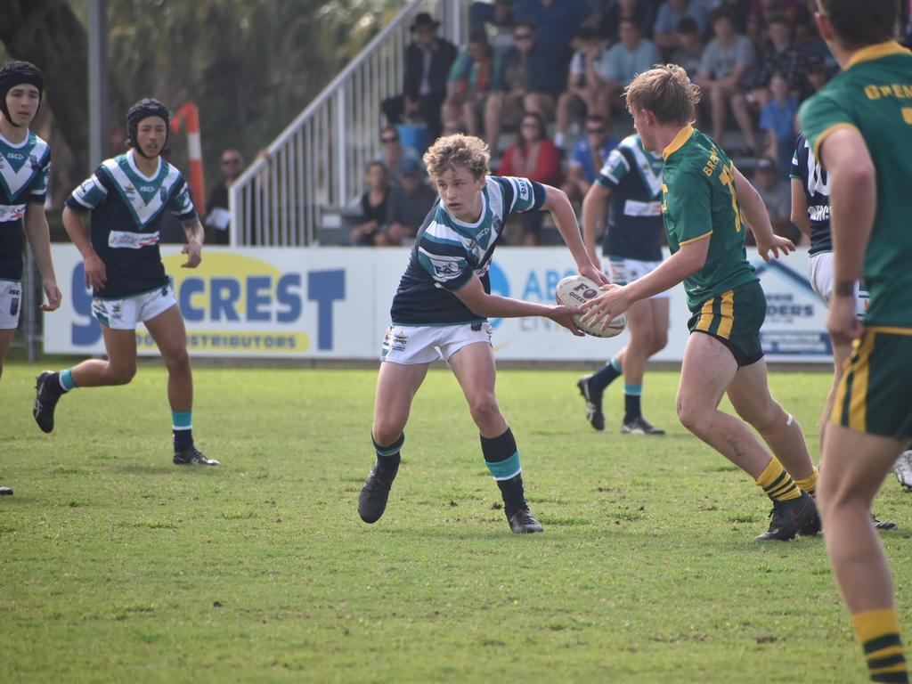 Xavier Kerrisk in the Mercy College v St Brendan's Cowboys Challenge grand final in Mackay, September 1, 2021. Picture: Matthew Forrest