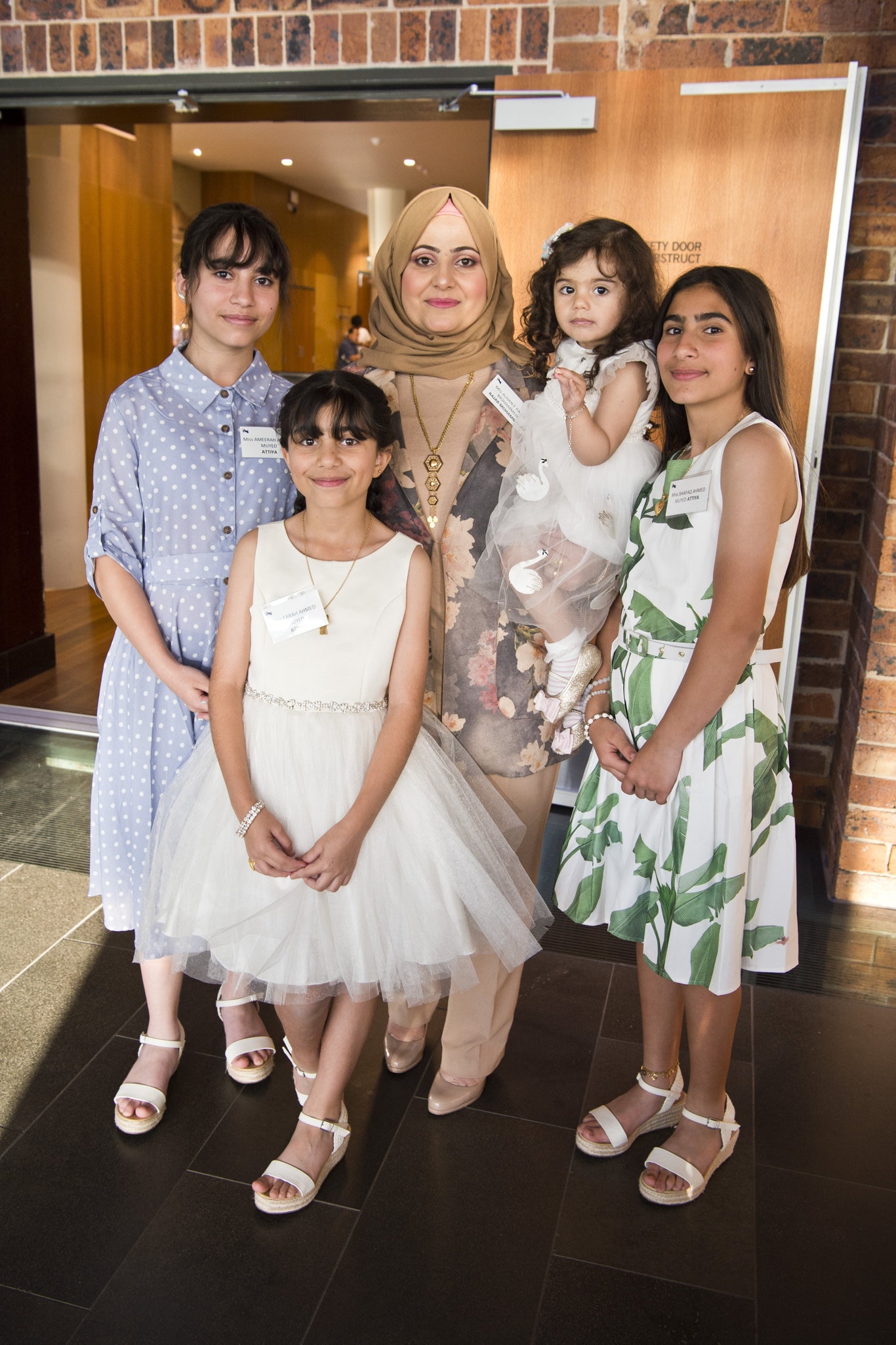 New citizens Alhan Mohammed with daughters (from left) Ammerah, Farah, Ella and Shafaq Attiya at the Toowoomba Regional Council Australian Citizenship Ceremony at The Annex, Friday, October 18, 2019. Picture: Kevin Farmer