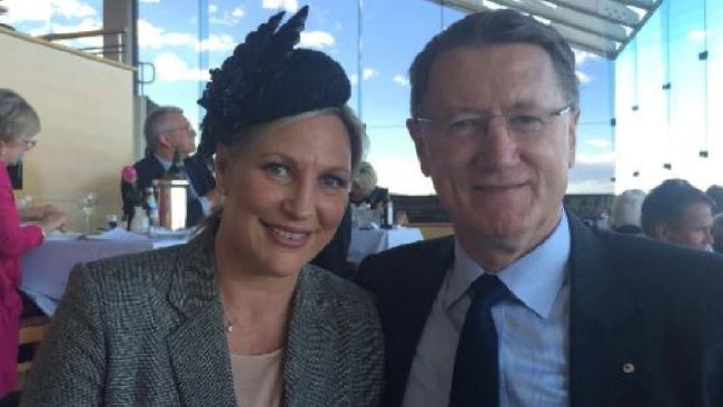 Denis Fitzgerald and his estranged wife Lisa who has been charged after crashing into a family of four while allegedly over the limit and on her phone.